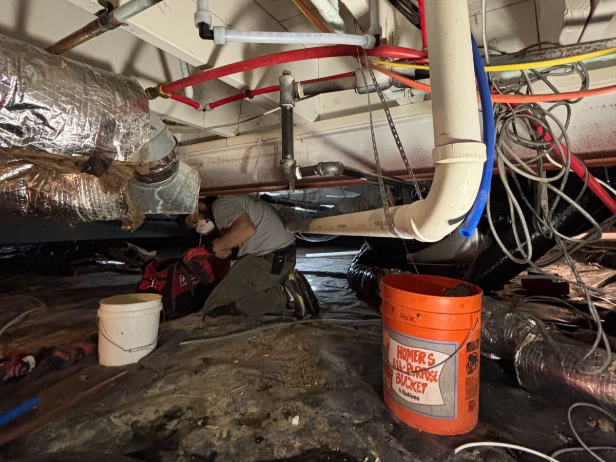 drain repair under an aurora colorado home